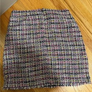 Chic Multicolor Tweed Skirt